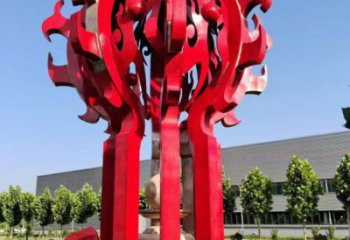 武漢火球雕塑，精神堡壘火球雕塑落地展示