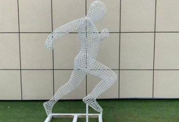 隨州鏤空運(yùn)動(dòng)員雕塑訂做，城市雕塑，鐵藝體育人物雕塑廠