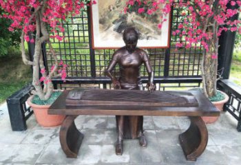 湘潭彈古箏雕塑廠(chǎng)家，景觀概念，民俗人物雕塑通用