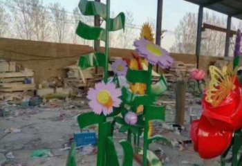 四平茉莉花雕塑訂做，城市雕塑，不銹鋼茉莉花雕塑廠