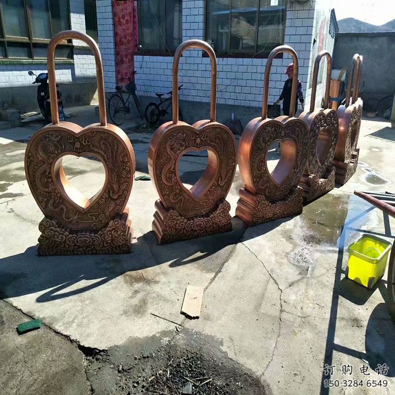 四平景觀同心鎖雕塑供應，藝術雕塑，現代鎖子雕塑供求