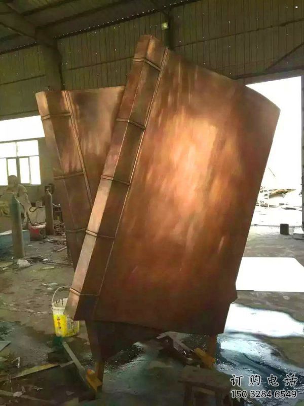 德惠鑄銅書籍供應，街景小品，銅書籍雕塑廠家優價