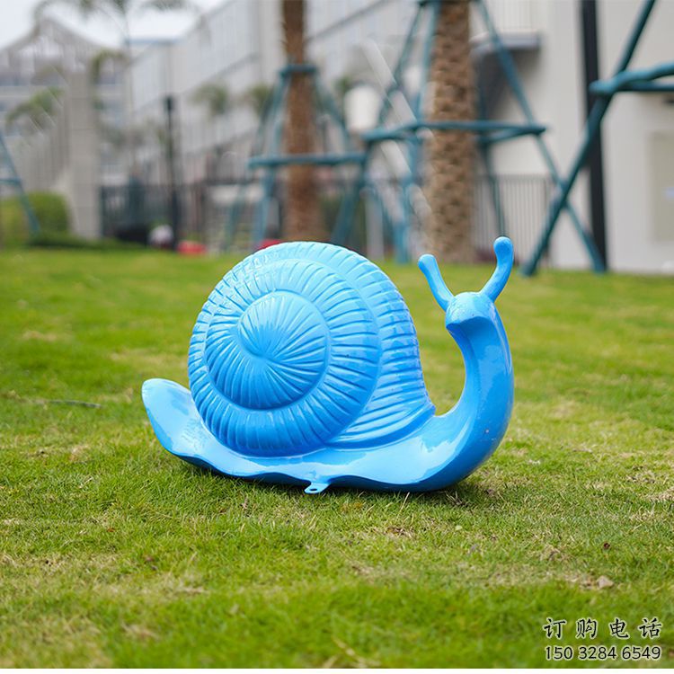 連云港彩繪蝸牛雕塑廠家，園林動物小品，玻璃鋼蝸牛雕塑生產