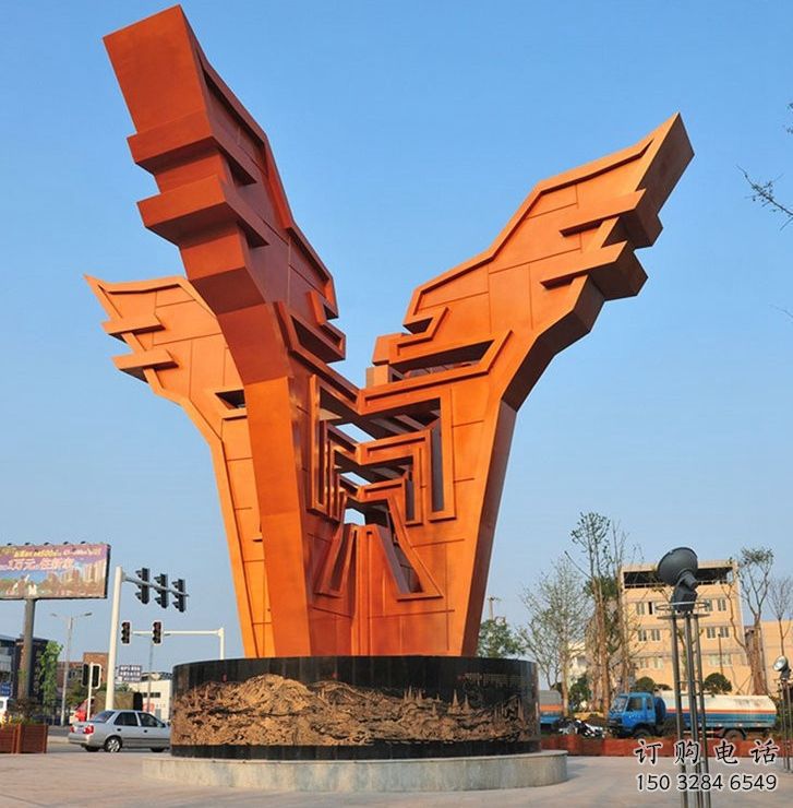 大連城市精神堡壘雕塑，抽象建筑元素，廣場景觀雕塑小品