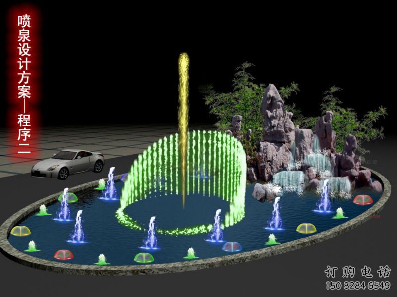 鄂爾多斯旱地漂浮噴泉雕塑，水景藝術噴泉雕塑生產商