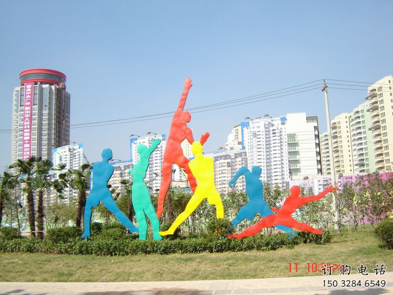 彭陽投籃雕塑，剪影工藝制作，不銹鋼體育人物雕塑