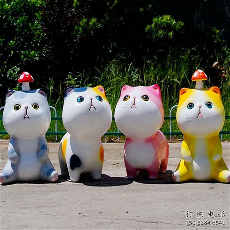 涇源房地產(chǎn)貓咪雕塑，仿古動(dòng)漫雕塑，公園動(dòng)物制造