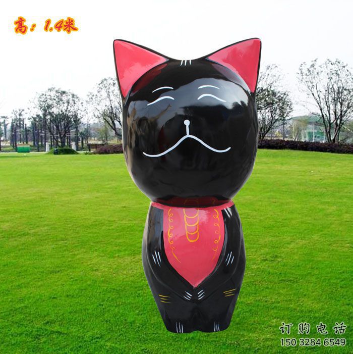 同心廣場(chǎng)小貓雕塑，動(dòng)物擺件，仿古工藝