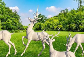 玄武梅花鹿雕塑定價，景觀概念，玻璃鋼梅花鹿雕塑預定