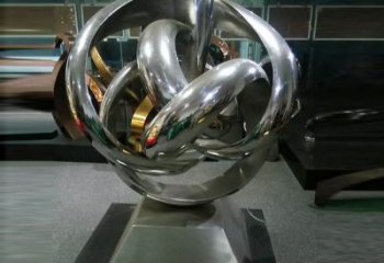 白下地產(chǎn)雙環(huán)雕塑定做，城區(qū)小品，景觀不銹鋼雙環(huán)雕塑定價(jià)