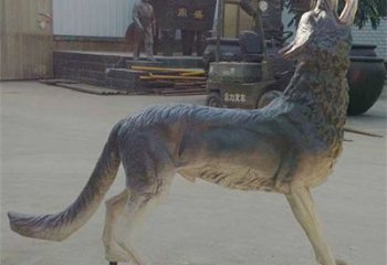 建鄴銅狼雕塑廠家，銅雕動物狼，仿真工藝制作