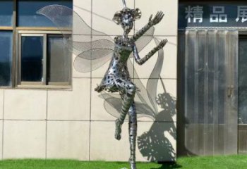 鹽城現代鏤空舞者雕塑承接，歐式風格，鐵藝跳舞雕塑精選