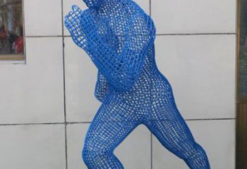 揚州鏤空跑步雕塑，標識雕塑，烤漆鐵藝人物雕塑優選