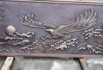 贛州老鷹浮雕訂做，景區雕塑，鍛銅動物浮雕定價