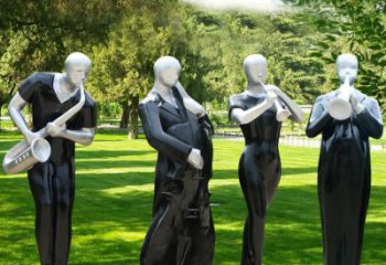 大連公園吹拉彈唱雕塑