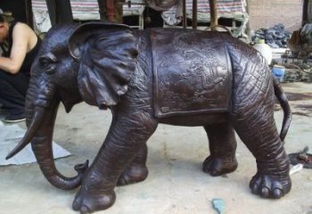 鹽池庭院大象雕塑定做，廣場雕塑，室外銅大象雕塑提供