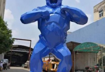 金鳳彩繪黑猩猩雕塑