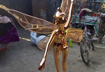 海南小精靈雕塑，抽象卡通雕塑，美陳人物擺件