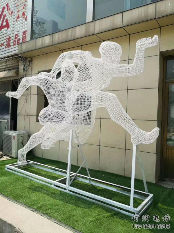 日照鏤空健兒雕塑制造，校園雕塑，金屬鐵藝人物雕塑展品