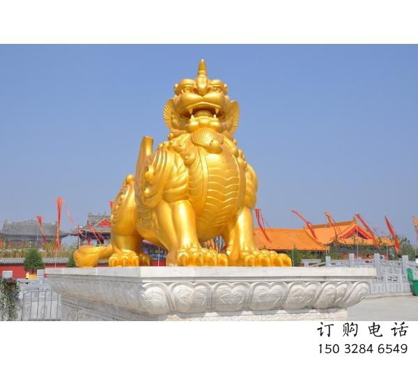 榆林廣場貔貅雕塑，動物彩繪雕塑，抽象效果