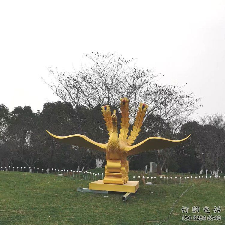 商洛鳳凰雕塑選用，美陳雕塑，鑄銅鳳凰雕塑工藝廠家