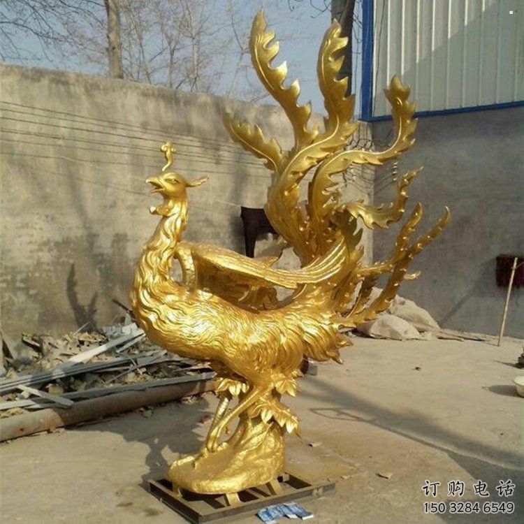 達(dá)州鳳凰雕塑廠家，鍛造工藝，銅鳳凰雕塑廠家承接