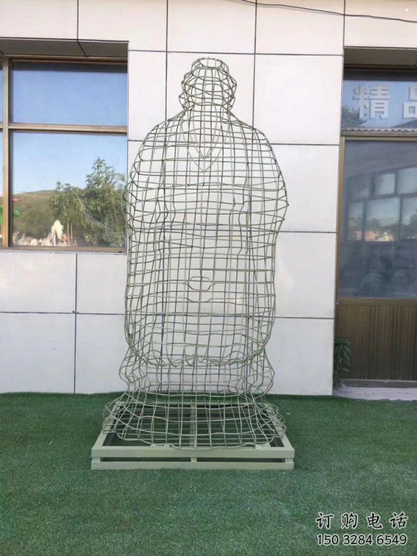 樂山鏤空孔子雕塑訂做，景區(qū)雕塑，鐵藝古代人物雕塑定價