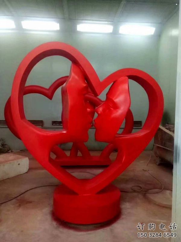 陽制造心形人物雕塑供需，鋼管組合，雕塑工程制作供應