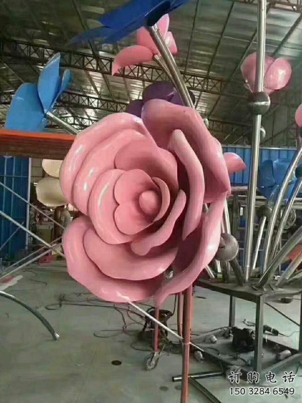 昌都牡丹花雕塑工廠優選，城市裝飾，牡丹花花朵雕塑供給