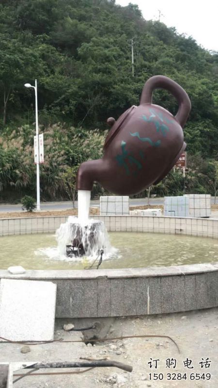 區小區天壺標志雕塑，多彩藝術，天壺雕塑生產廠家
