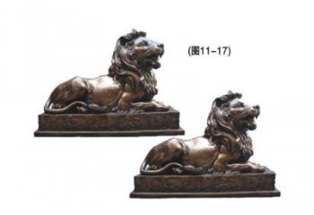 濟寧公園獅子雕塑供求，景觀雕塑，鑄銅趴獅雕塑優(yōu)選