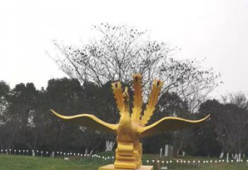 日照鳳凰雕塑選用,美陳雕塑,鑄銅鳳凰雕塑工藝廠家
