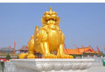 古交廣場貔貅雕塑，動物彩繪雕塑，抽象效果