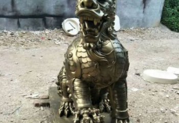 陽(yáng)泉校園麒麟雕塑，拉絲海洋雕塑，卡通主題