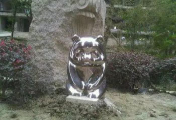 碑林熊貓雕塑服務商，動物美陳雕塑，不銹鋼熊貓雕塑廠家