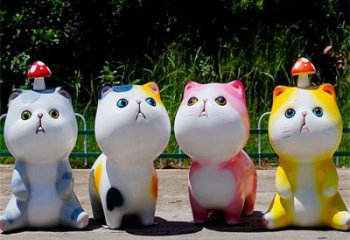 烏魯木齊房地產(chǎn)貓咪雕塑，仿古動漫雕塑，公園動物制造