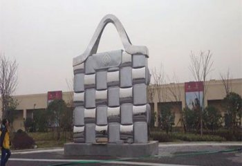博爾塔拉景觀背包雕塑優(yōu)選，陸地?cái)[件，園林不銹鋼背包雕塑供應(yīng)