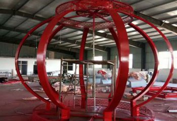 塔城景觀燈籠雕塑優(yōu)選，陸地擺件，園林不銹鋼燈籠雕塑供應(yīng)