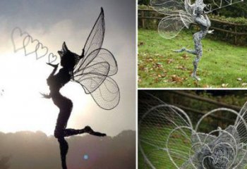 哈密小精靈雕塑，抽象卡通雕塑，美陳人物擺件