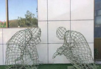 克孜勒蘇柯鏤空對弈雕塑標準，廣場雕塑，鐵藝民俗人物雕塑供給