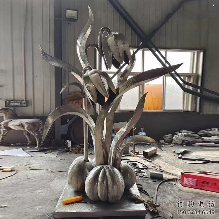 昭通木棉花雕塑制造商，城市雕塑，不銹鋼木棉花雕塑廠家