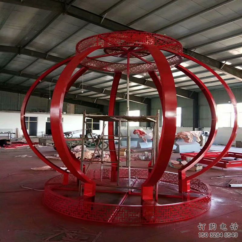 臨滄景觀燈籠雕塑優(yōu)選，陸地擺件，園林不銹鋼燈籠雕塑供應(yīng)