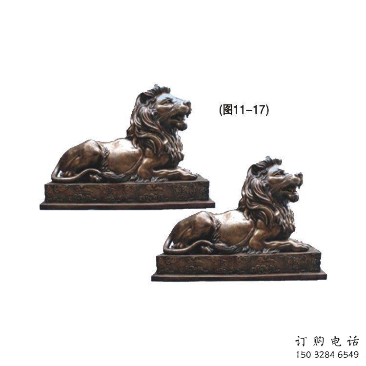 曲靖公園獅子雕塑供求，景觀雕塑，鑄銅趴獅雕塑優選