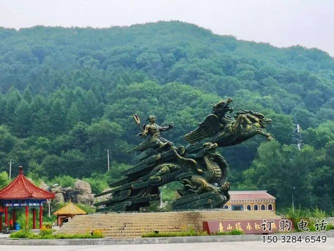 湖州夸父逐日雕塑，鑄銅神話人物雕塑