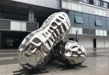 西山花生雕塑制造，白鋼構(gòu)件，不銹鋼花生雕塑提供