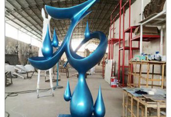 溫州水滴雕塑，烤漆工藝，群雕不銹鋼水滴雕塑