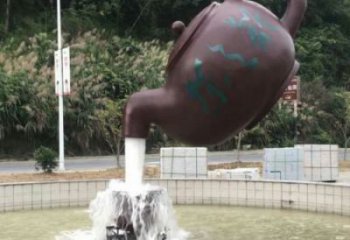 湖州小區天壺標志雕塑，多彩藝術，天壺雕塑生產廠家