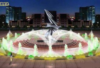長(zhǎng)壽水景搖擺噴泉雕塑，循環(huán)噴水模式噴泉雕塑加工