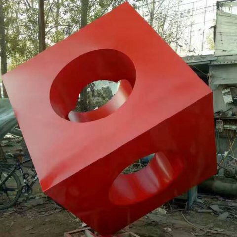 步行街正方形雕塑 游樂場正方體雕塑 鑄造方塊雕塑