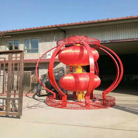 燈籠雕塑服務商，景觀雕塑，不銹鋼燈籠雕塑選定